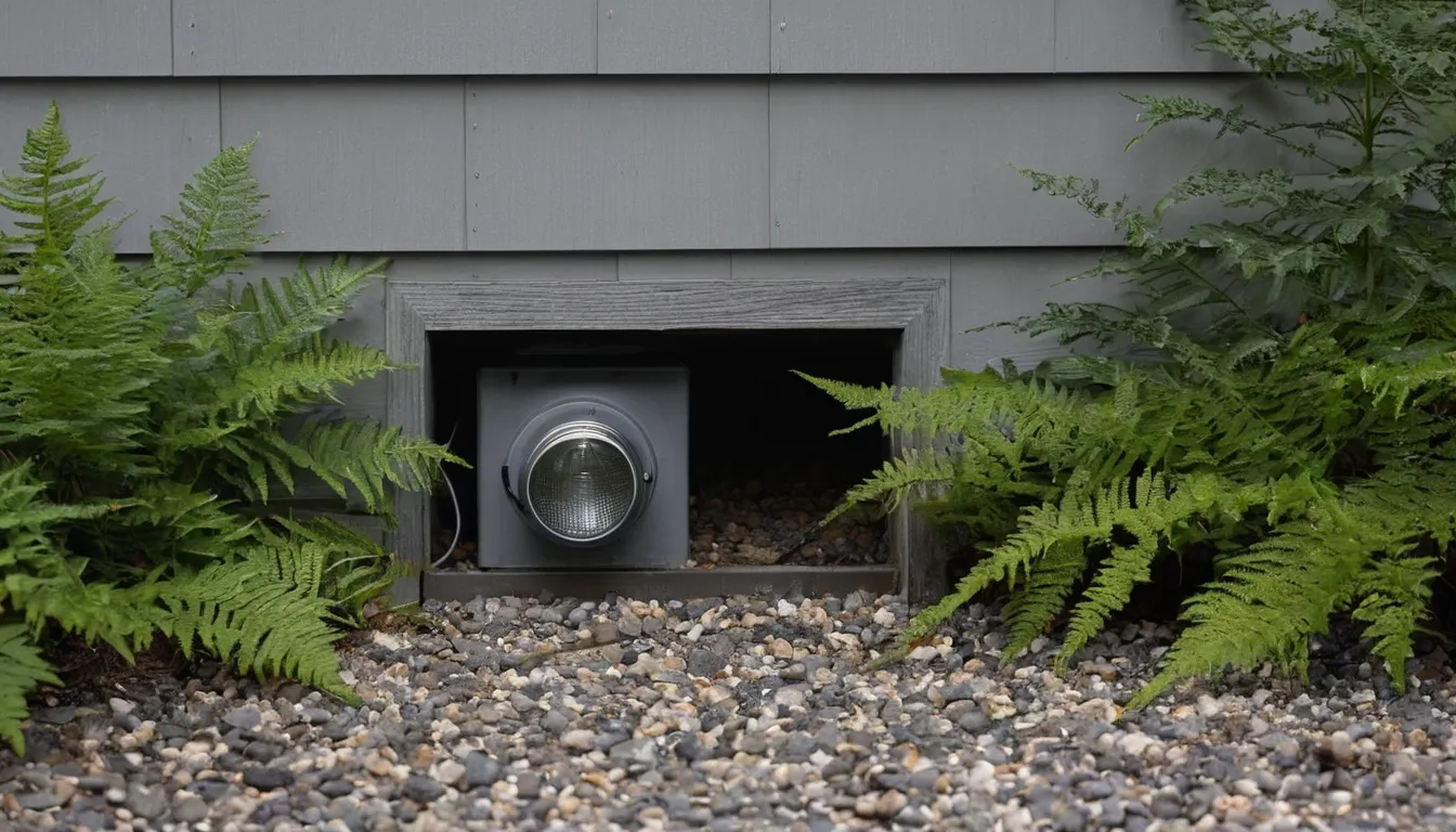 Homeowner checking a crawl space vent with a flashlight in the Bremerton area